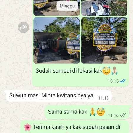 Pengiriman Papan Bunga Duka Tinumpuk Juntinyuat